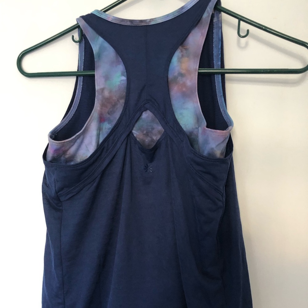 Athleta girls tank top, size 12, navy blue . Perfect condition